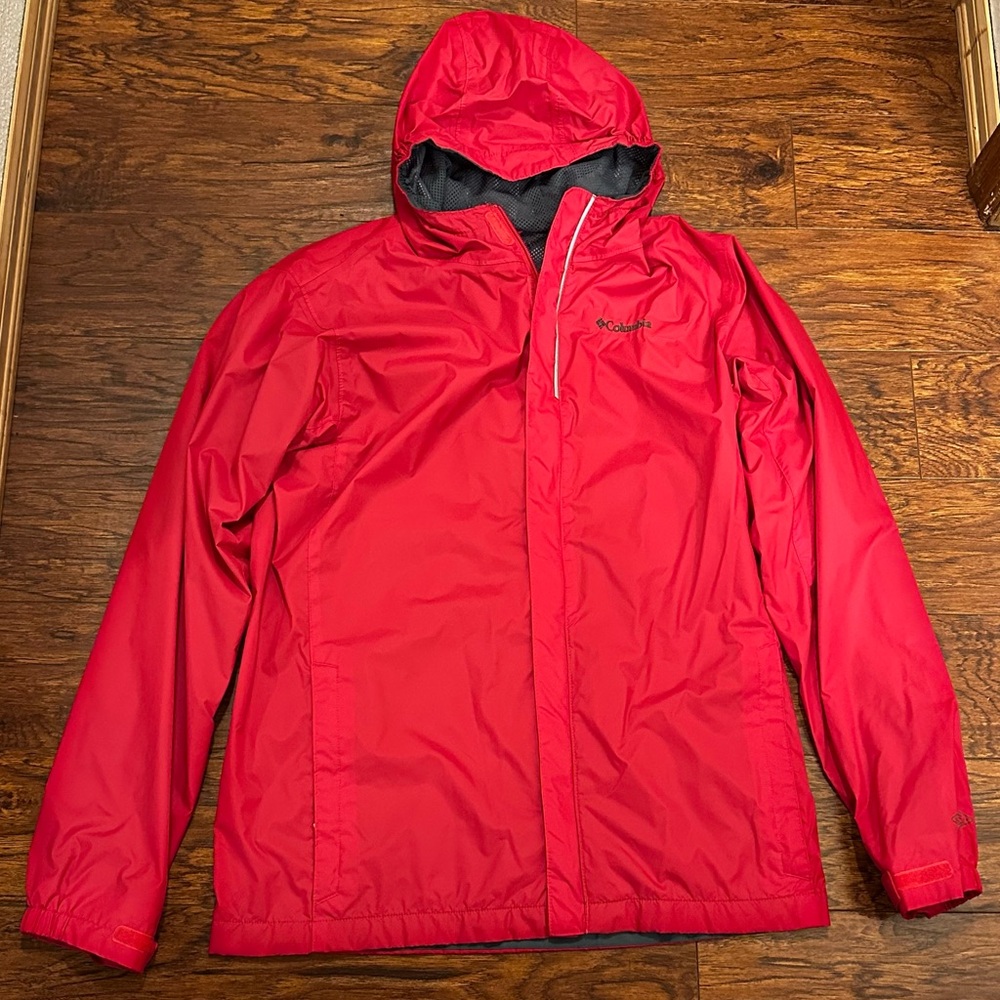 Columbia Men's Vibrant Red Raincoat